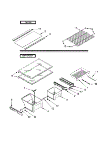 Shelf Parts parts for Kenmore Refrigerator 106.60219410 (10660219410, 106 60219410) from AppliancePartsPros.com