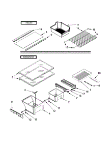 Shelf Parts parts for Kenmore Refrigerator 106.70214410 (10670214410, 106 70214410) from AppliancePartsPros.com