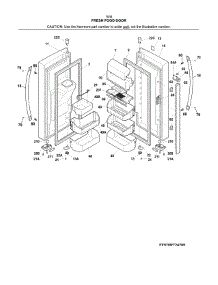 Fresh Food Door parts for Kenmore Refrigerator 253.70342410 (25370342410, 253 70342410) from AppliancePartsPros.com