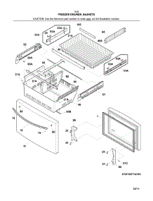 Freezer Drawer, Baskets parts for Kenmore Refrigerator 253.70349410 (25370349410, 253 70349410) from AppliancePartsPros.com