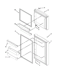 Door Parts parts for Kenmore Refrigerator 106.76393410 (10676393410, 106 76393410) from AppliancePartsPros.com