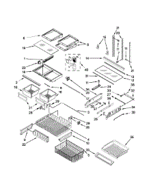 Shelf Parts parts for Kenmore Refrigerator 596.79412410 (59679412410, 596 79412410) from AppliancePartsPros.com