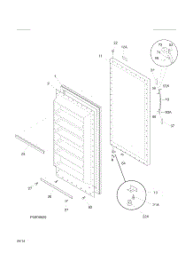 Door parts for Kenmore Refrigerator 253.60722014 (25360722014, 253 60722014) from AppliancePartsPros.com
