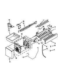Ice Maker Parts parts for Kenmore Refrigerator 596.79462410 (59679462410, 596 79462410) from AppliancePartsPros.com