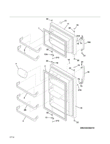 Doors parts for Kenmore Refrigerator 253.70402410 (25370402410, 253 70402410) from AppliancePartsPros.com