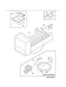 Ice Maker parts for Kenmore Refrigerator 253.70423410 (25370423410, 253 70423410) from AppliancePartsPros.com