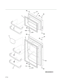 Doors parts for Kenmore Refrigerator 253.60002410 (25360002410, 253 60002410) from AppliancePartsPros.com