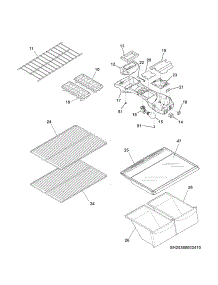 Shelves parts for Kenmore Refrigerator 253.60002410 (25360002410, 253 60002410) from AppliancePartsPros.com