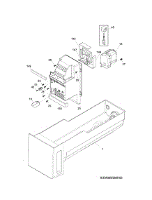 Ice Container parts for Kenmore Refrigerator 253.70349210 (25370349210, 253 70349210) from AppliancePartsPros.com