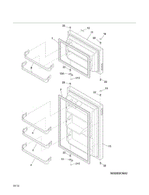 Doors parts for Kenmore Refrigerator 253.6172201E (2536172201E, 253 6172201E) from AppliancePartsPros.com