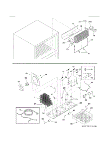 System parts for Kenmore Refrigerator 253.61552019 (25361552019, 253 61552019) from AppliancePartsPros.com