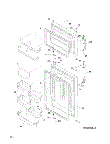 Doors parts for Kenmore Refrigerator 253.62112017 (25362112017, 253 62112017) from AppliancePartsPros.com