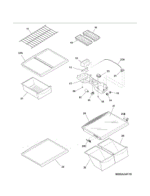 Shelves parts for Kenmore Refrigerator 253.62112017 (25362112017, 253 62112017) from AppliancePartsPros.com