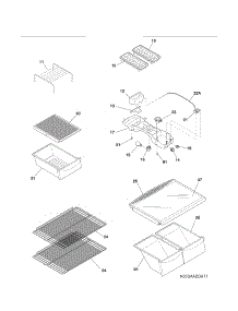 Shelves parts for Kenmore Refrigerator 253.6181401D (2536181401D, 253 6181401D) from AppliancePartsPros.com