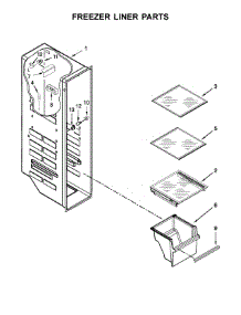 Freezer Liner Parts parts for Kenmore Refrigerator 106.51789410 (10651789410, 106 51789410) from AppliancePartsPros.com