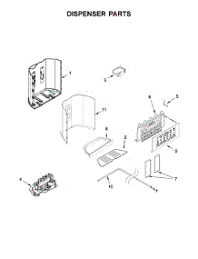 Dispenser Parts parts for Kenmore Refrigerator 106.51789410 (10651789410, 106 51789410) from AppliancePartsPros.com