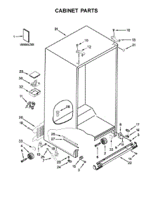 Cabinet Parts parts for Kenmore Refrigerator 106.51783410 (10651783410, 106 51783410) from AppliancePartsPros.com
