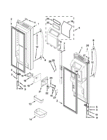 Refrigerator Door Parts parts for Kenmore Refrigerator 596.72383411 (59672383411, 596 72383411) from AppliancePartsPros.com