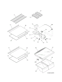 Shelves parts for Kenmore Refrigerator 253.6888201D (2536888201D, 253 6888201D) from AppliancePartsPros.com