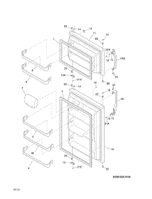 Doors parts for Kenmore Refrigerator 253.6888201D (2536888201D, 253 6888201D) from AppliancePartsPros.com