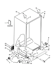 Cabinet Parts parts for Kenmore Refrigerator 106.51792410 (10651792410, 106 51792410) from AppliancePartsPros.com