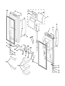 Refrigerator Door Parts parts for Kenmore Refrigerator 596.72382410 (59672382410, 596 72382410) from AppliancePartsPros.com
