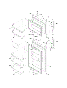 Doors parts for Kenmore Refrigerator 253.78892016 (25378892016, 253 78892016) from AppliancePartsPros.com