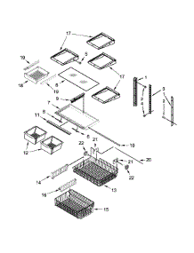 Shelf Parts parts for Kenmore Refrigerator 596.69333010 (59669333010, 596 69333010) from AppliancePartsPros.com