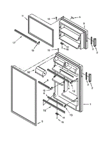 Door Parts parts for Kenmore Refrigerator 106.61109111 (10661109111, 106 61109111) from AppliancePartsPros.com