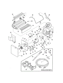 Ice Maker parts for Kenmore Refrigerator 253.54669408 (25354669408, 253 54669408) from AppliancePartsPros.com