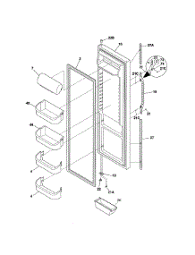 Refrigerator Door parts for Kenmore Refrigerator 253.54663408 (25354663408, 253 54663408) from AppliancePartsPros.com