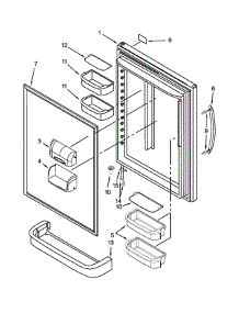 Refrigerator Door Parts parts for Kenmore Refrigerator 596.69362010 (59669362010, 596 69362010) from AppliancePartsPros.com