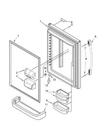 Refrigerator Door Parts parts for Kenmore Refrigerator 596.69359010 (59669359010, 596 69359010) from AppliancePartsPros.com