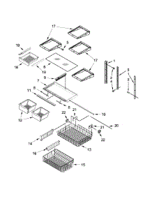 Shelf Parts parts for Kenmore Refrigerator 596.69359010 (59669359010, 596 69359010) from AppliancePartsPros.com
