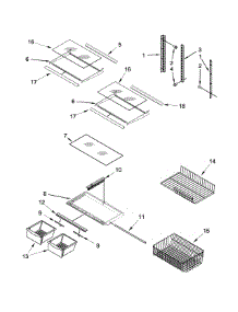 Shelf Parts parts for Kenmore Refrigerator 596.69312010 (59669312010, 596 69312010) from AppliancePartsPros.com