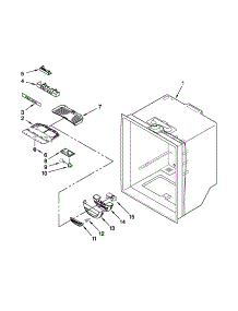 Refrigerator Liner Parts parts for Kenmore Refrigerator 596.69383010 (59669383010, 596 69383010) from AppliancePartsPros.com