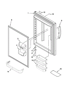 Refrigerator Door parts for Kenmore Refrigerator 596.69383010 (59669383010, 596 69383010) from AppliancePartsPros.com