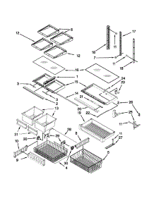 Shelf Parts parts for Kenmore Refrigerator 596.69382010 (59669382010, 596 69382010) from AppliancePartsPros.com
