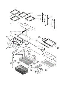Shelf Parts parts for Kenmore Refrigerator 596.69982014 (59669982014, 596 69982014) from AppliancePartsPros.com