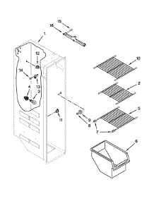 Freezer Liner Parts parts for Kenmore Refrigerator 106.50022211 (10650022211, 106 50022211) from AppliancePartsPros.com