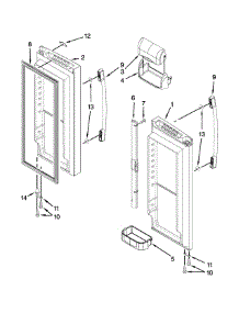 Refrigerator Door Parts parts for Kenmore Refrigerator 596.79219012 (59679219012, 596 79219012) from AppliancePartsPros.com