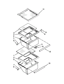 Refrigerator Shelf Parts parts for Kenmore Refrigerator 106.50029210 (10650029210, 106 50029210) from AppliancePartsPros.com