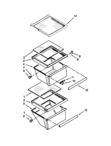 Refrigerator Shelf Parts parts for Kenmore Refrigerator 106.50023211 (10650023211, 106 50023211) from AppliancePartsPros.com