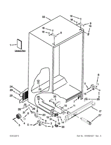 Cabinet Parts parts for Kenmore Refrigerator 106.50023211 (10650023211, 106 50023211) from AppliancePartsPros.com