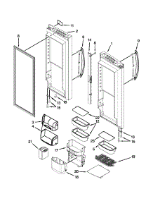 Refrigerator Door parts for Kenmore Refrigerator 596.79539018 (59679539018, 596 79539018) from AppliancePartsPros.com