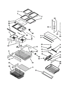 Shelf Parts parts for Kenmore Refrigerator 596.79539018 (59679539018, 596 79539018) from AppliancePartsPros.com