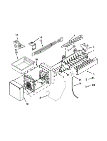 Ice Maker parts for Kenmore Refrigerator 596.79539018 (59679539018, 596 79539018) from AppliancePartsPros.com