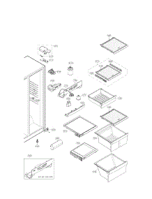 Refrigerator Compartment Parts parts for Kenmore Refrigerator 795.51314013 (79551314013, 795 51314013) from AppliancePartsPros.com