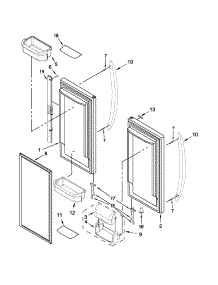 Refrigerator Door parts for Kenmore Refrigerator 596.79322015 (59679322015, 596 79322015) from AppliancePartsPros.com
