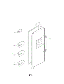 Freezer Door Parts parts for Kenmore Refrigerator 795.51316013 (79551316013, 795 51316013) from AppliancePartsPros.com